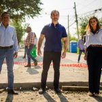 Adrián de la Garza en obras de Calle Filósofos. Monterrey